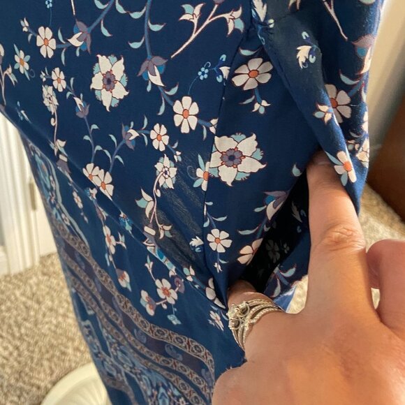 Aventura Blue Floral Mini Dress - Picture 3 of 6